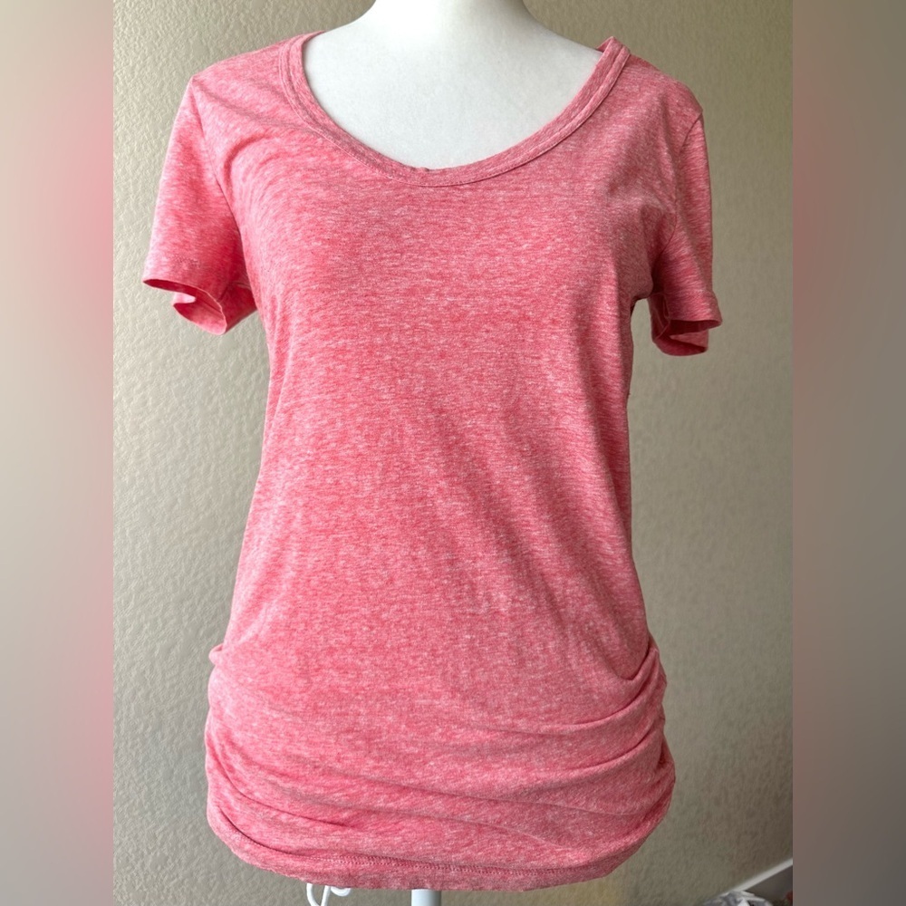 J.Crew Coral Speckled Cotton Tee – Size Small